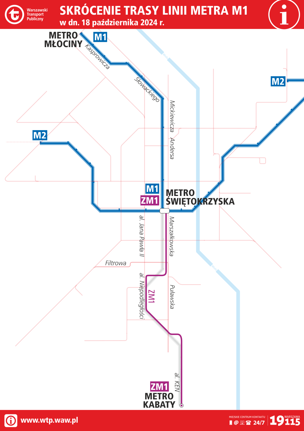 Pierwszy etap utrudnień weekendowych utrudnień w metrze