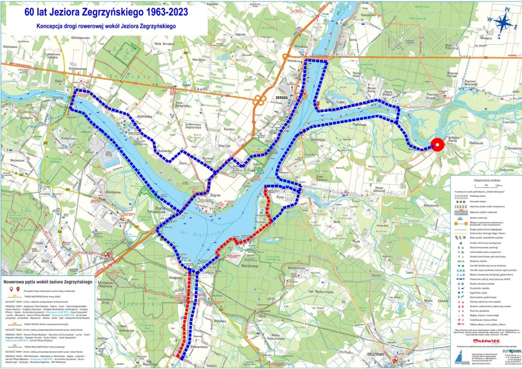 Drogi rowerowe wokół Zalewu Zegrzyńskiego