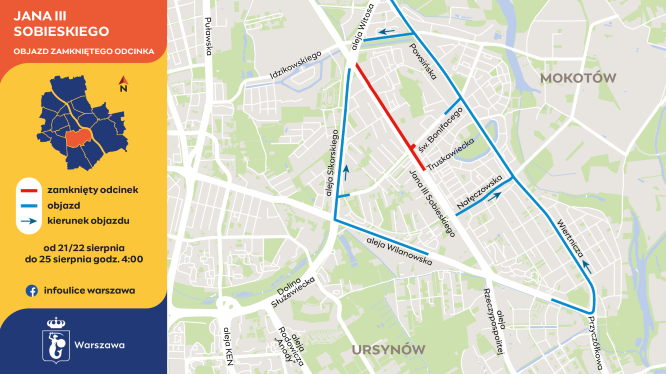 Utrudnienia podczas ostatniego asfaltowanie na Jana III Sobieskiego
