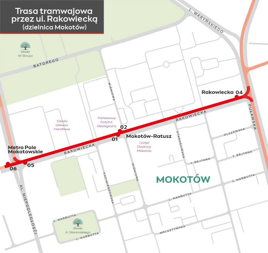 Trasa tramwajowa na Rakowieckiej
