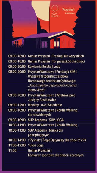 Przystań Warszawa - program