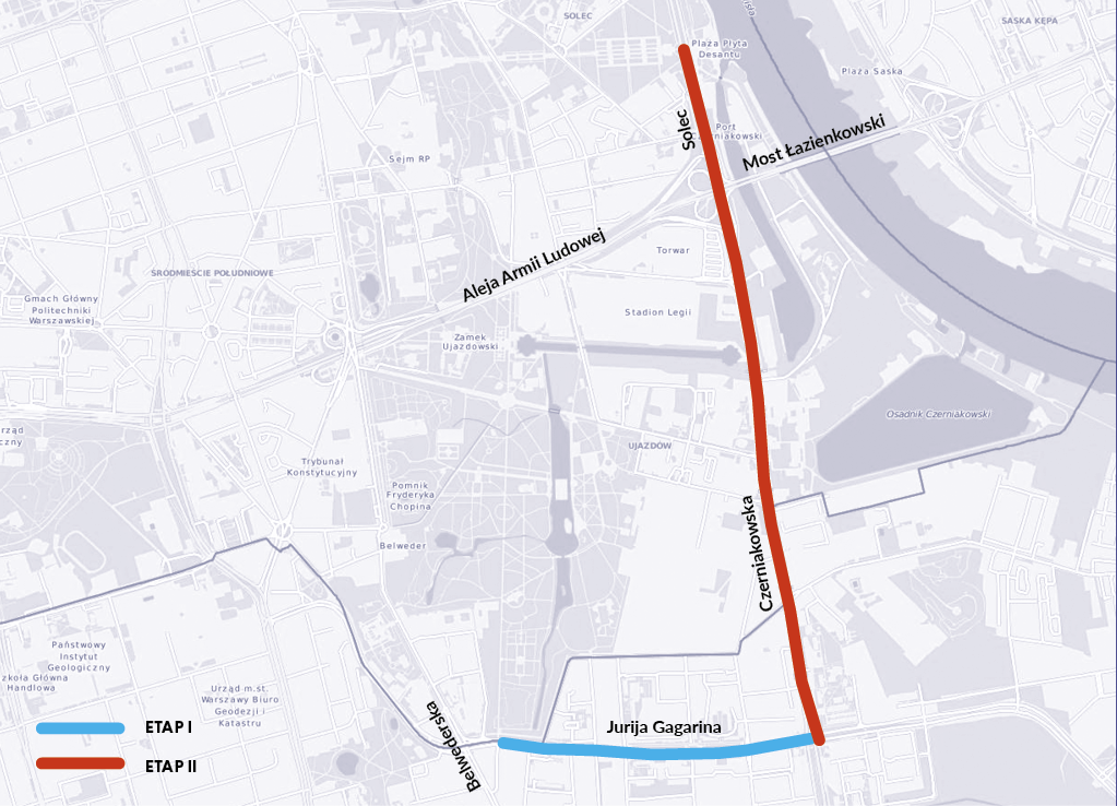 Kolektor Mokotowski Bis - etap pierwszy i drugi