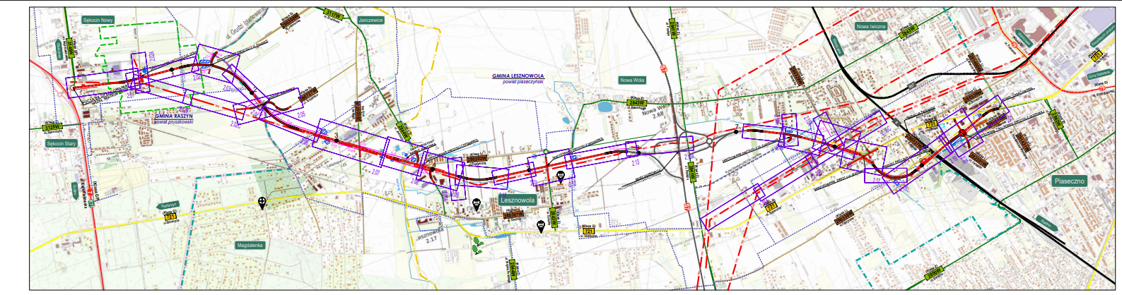 Orientacyjny przebieg DW 721-bis