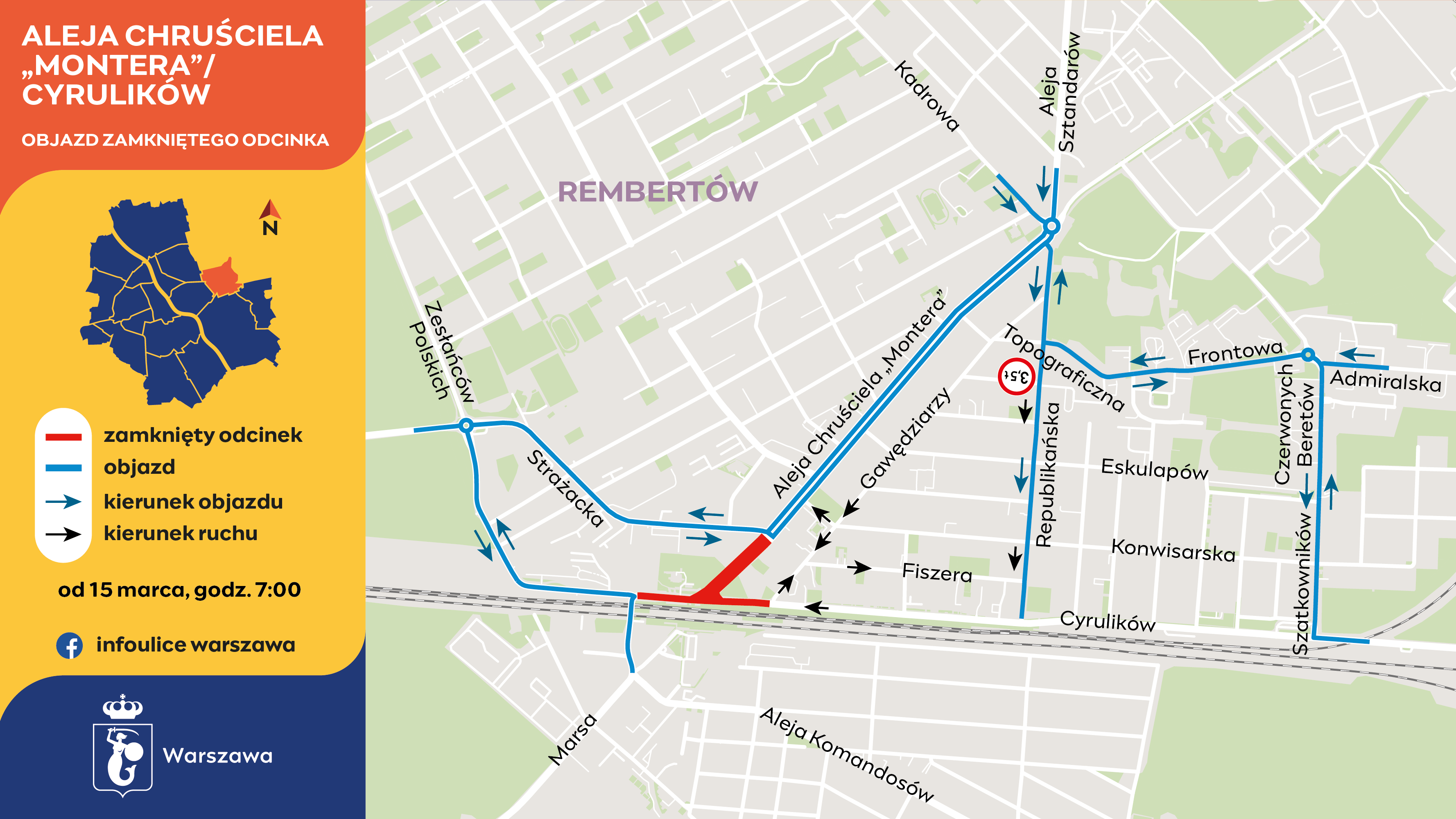 Objazd Alei Chruściela "Montera"