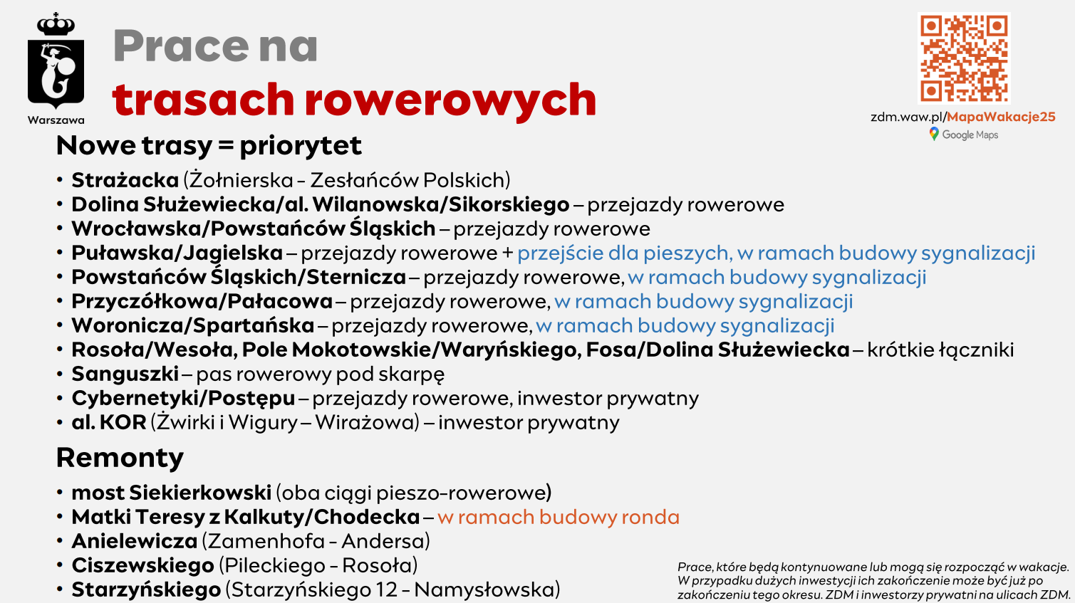 Nowe trasy rowerowe i remonty