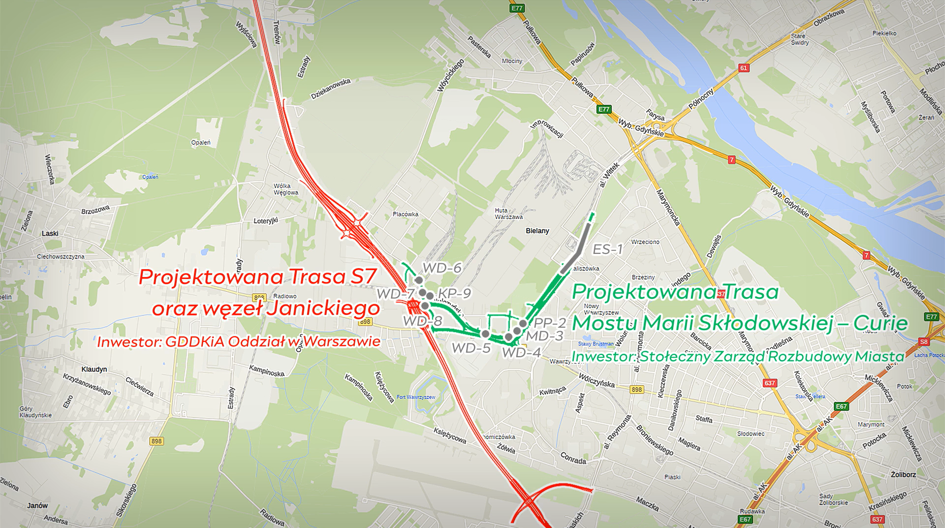 Przebieg Trasy Mostu Północnego