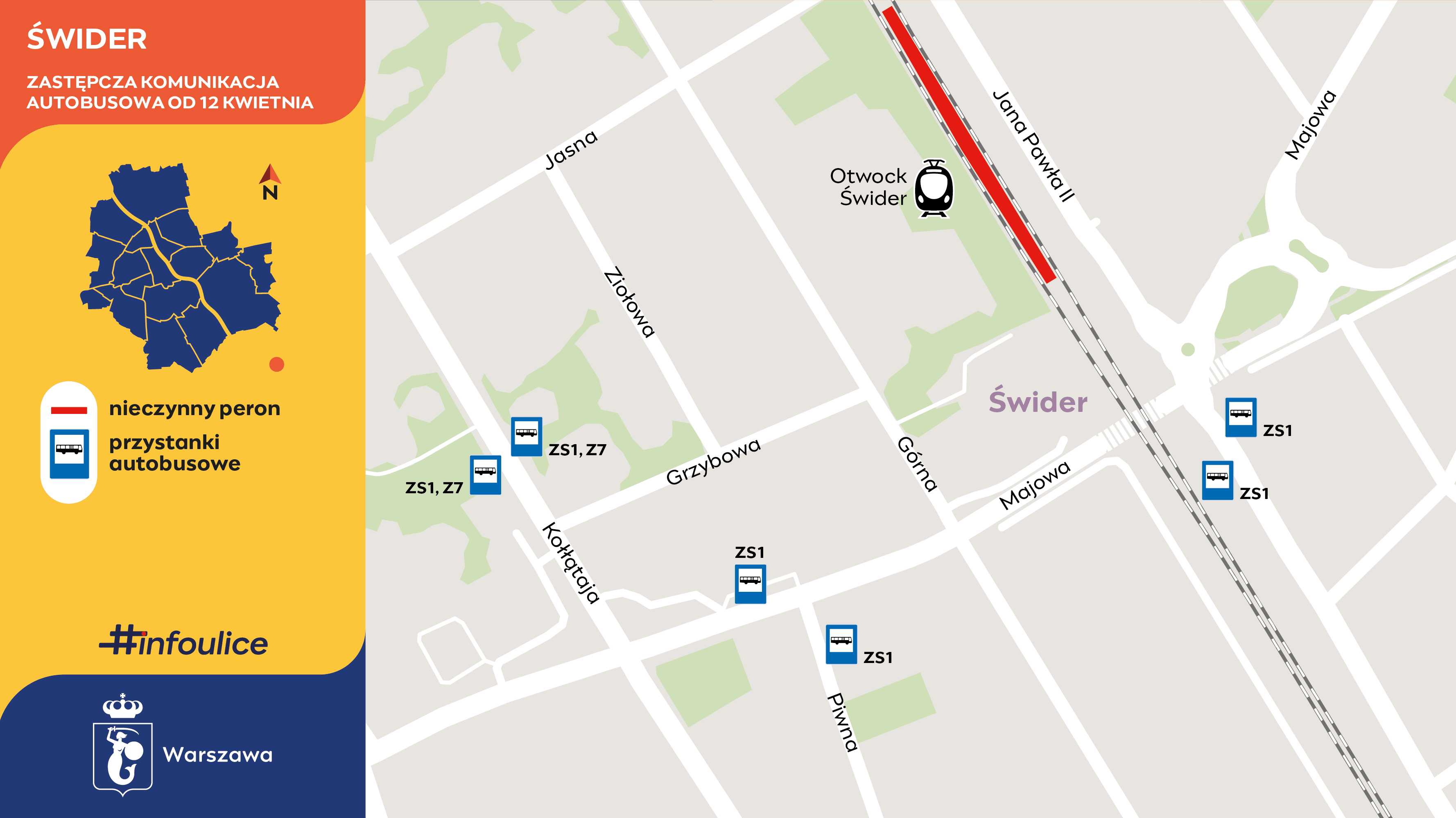 Świder - zastępcza komunikacja autobusowa od 12 kwietnia
