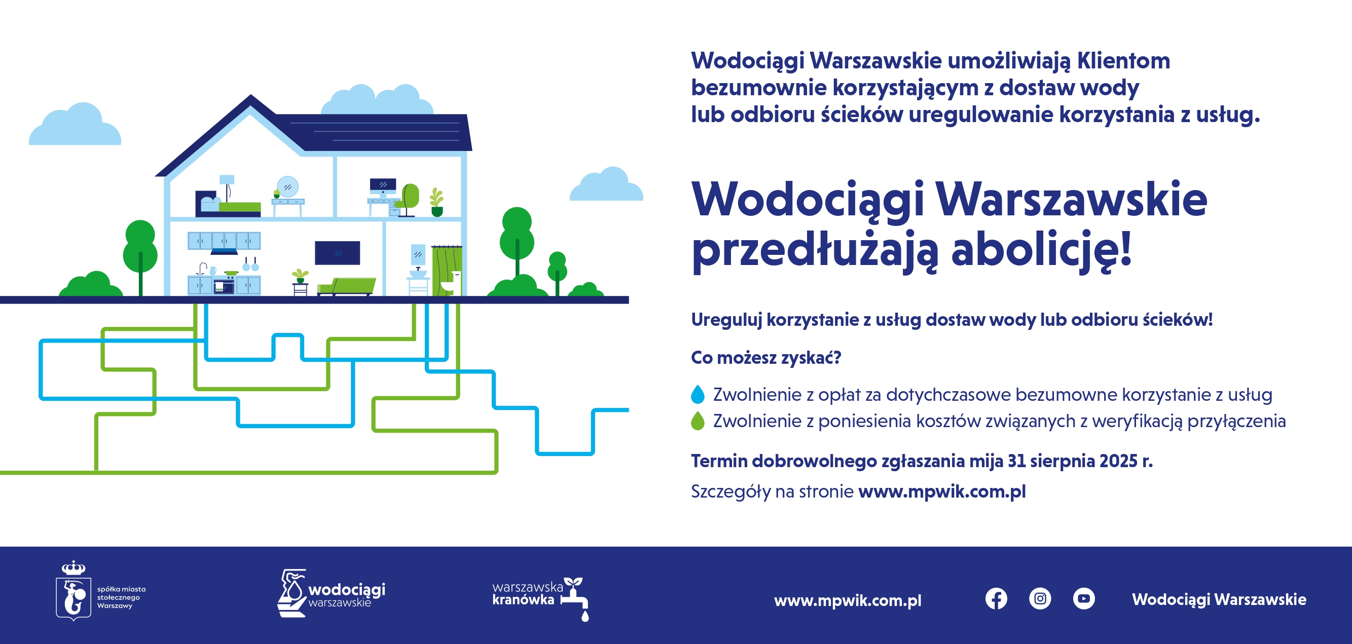 Wodociągi Warszawskie przedłużają abolicję