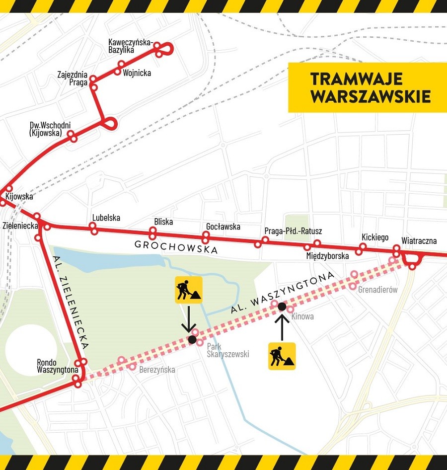 Zmiany w kursowaniu tramwajów 