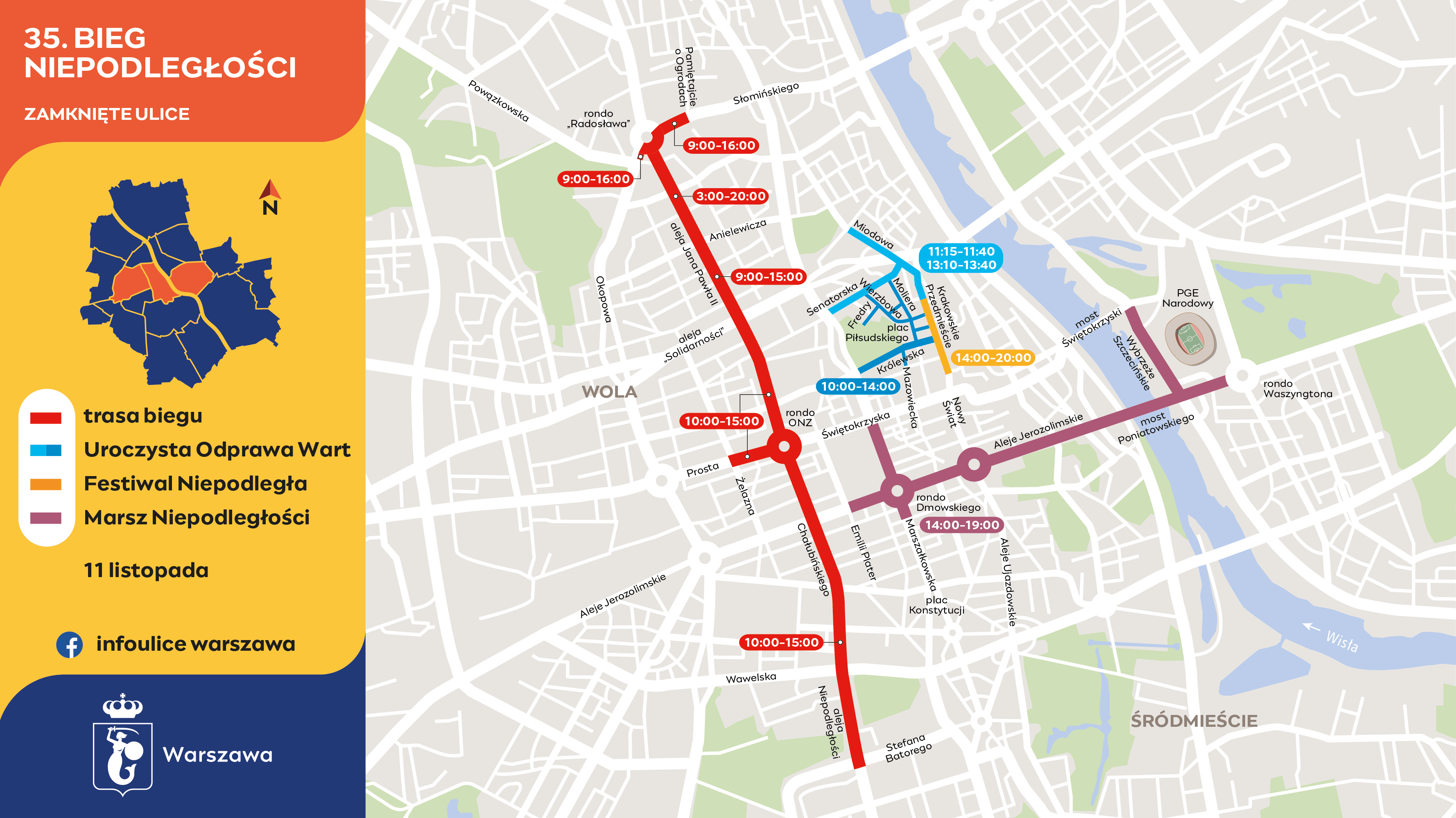 Zmiany w organizacji ruchu 11 listopada 