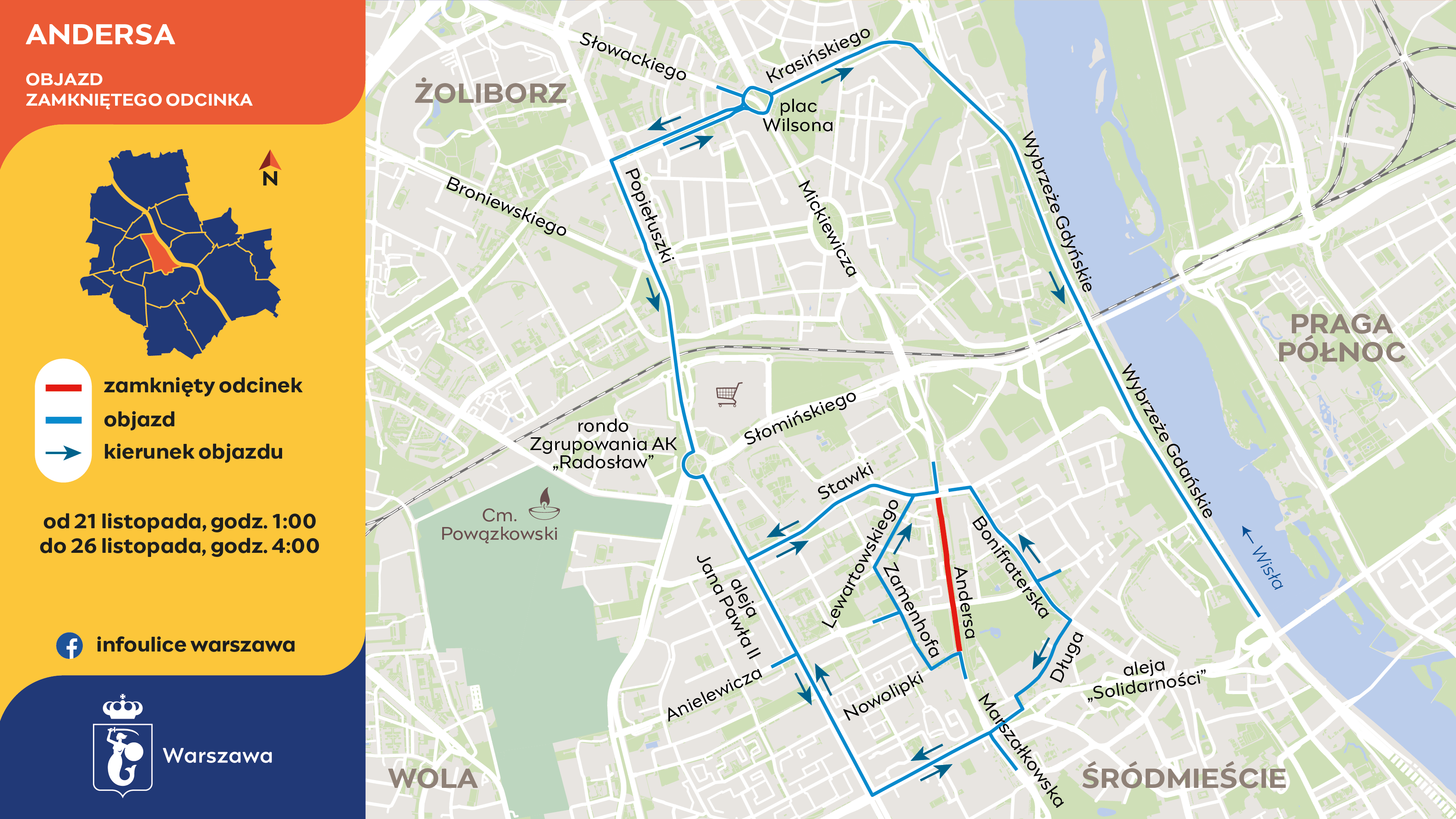 Remont na ulicy Andersa