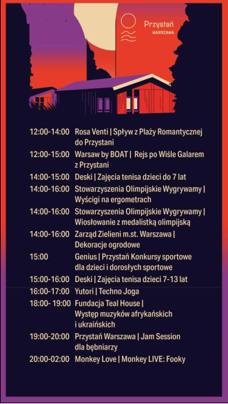 Przystań Warszawa - program 