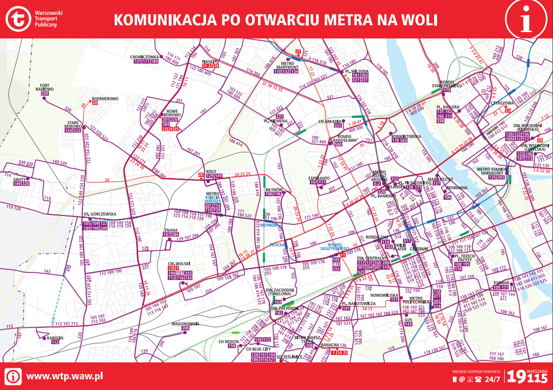 Zmiany po otwarciu stacji metra na Woli