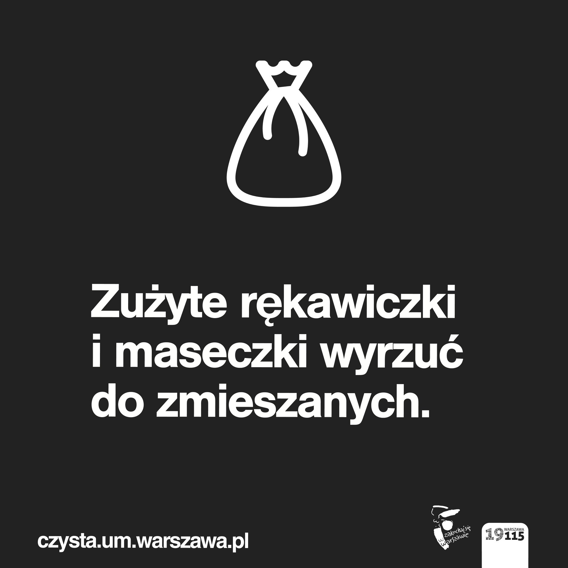 Zużyte maseczki i rękawiczki - segregacja