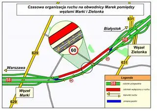 Zmiana organizacji ruchu na obwodnicy Marek