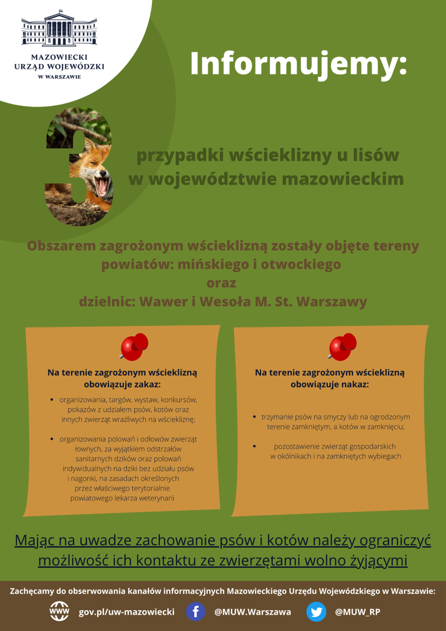 Nowe przypadki wścieklizny u lisów