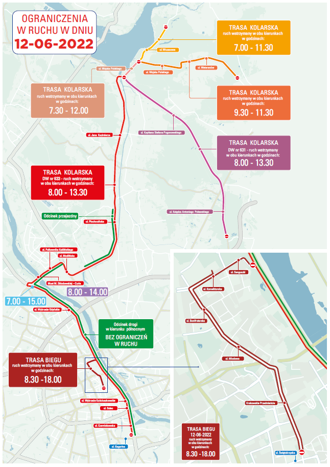 Zmiany w organizacji ruchu w związku z triathlonem