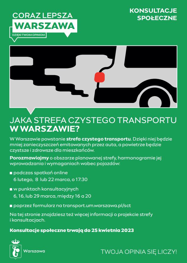 Konsultacje społeczne w sprawie strefy czystego transportu