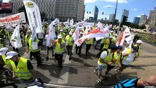 Protest górników i energetyków w centrum