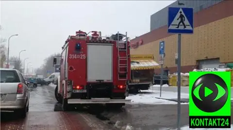 Pożar i ewakuacja centrum handlowego Sadyba