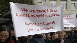 Protest rodziców na Żoliborzu 