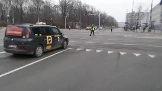 Protest taksówkarzy na Królewskiej