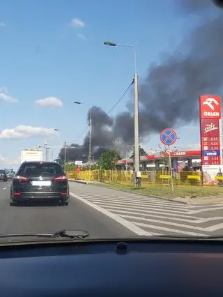 Pożar składowiska opon w Zakręcie