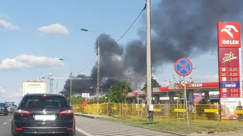 Pożar składowiska opon w Zakręcie