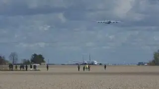 Lądowanie samolotu An-225 na Okęciu