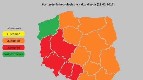 Deszcz i topniejący śnieg. Ostrzeżenia II stopnia