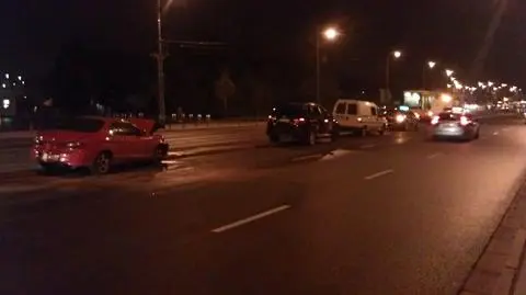 4 samochody zderzyły się na moście Poniatowskiego