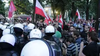 Protest narodowców przeciwko rządowi