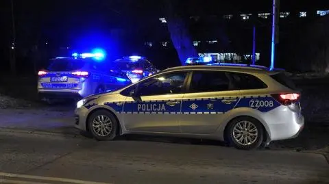 Uciekł podczas kontroli, utknął na pasie zieleni