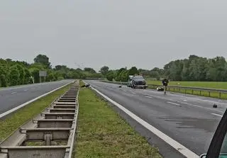 Wypadek z udziałem motocyklisty