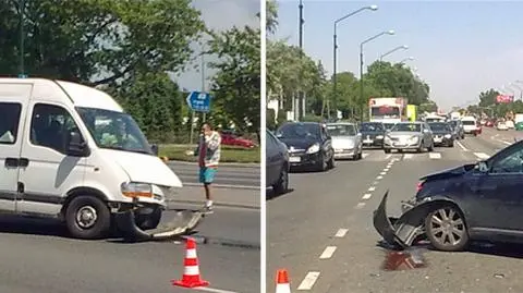 Dwie osoby ranne w wypadku na Puławskiej