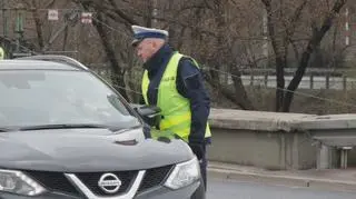 Kontrola trzeźwości na moście Gdańskim