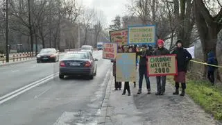 Protest przy Wybrzeżu Helskim