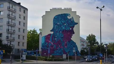 Sylwetka powstańca i sceny z wojennego życia stolicy
