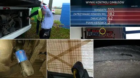 Fatalny stan gimbusów. Pijani kierowcy, mandaty, zatrzymane dowody