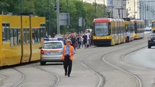 Awaria tramwajowa na Moście Poniatowskiego