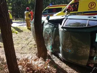 Samochód uderzył w drzewo 