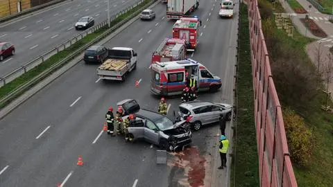 Zderzenie na Trasie Siekierkowskiej