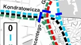 Warianty tras metra - przebieg na Bródnie (kliknij aby powiększyć)