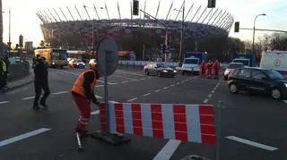 Policja zamknęła okolice stadionu
