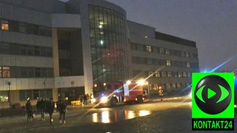 Pożar i ewakuacja na SGGW