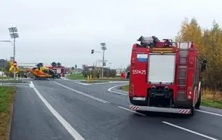 Wypadek na trasie 801 w okolicach miejscowości Sobienie Biskupie