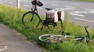 Wypadek rowerzystów na Mokotowie