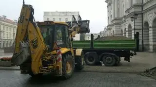 Prace na Krakowskim Przedmieściu