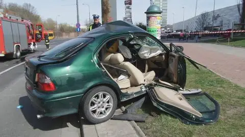 Wypadek na Okopowej. Dwie osoby ciężko ranne