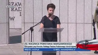 Przemówienie Hanny Gronkiewicz-Waltz